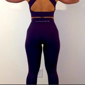 Purple Alphalete revival leggings